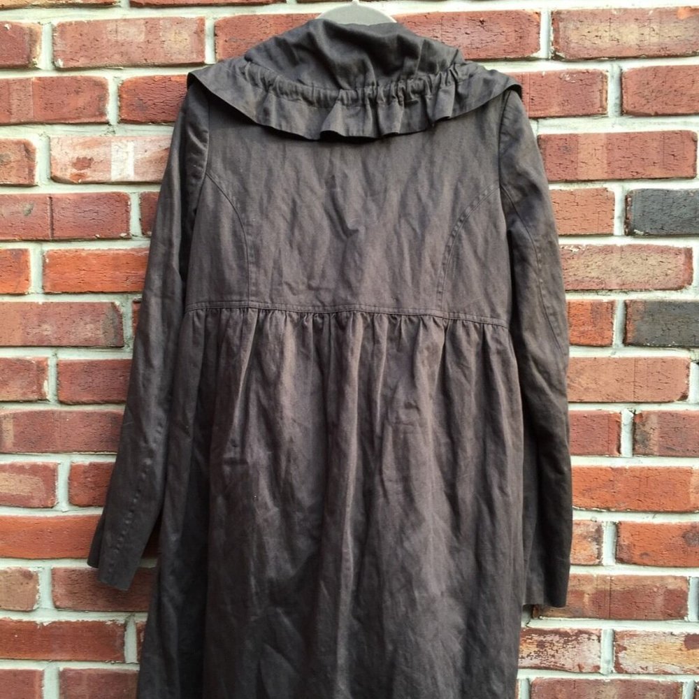 Robert Rodriguez Brown Button Down Coat Jacket 4 - image 8